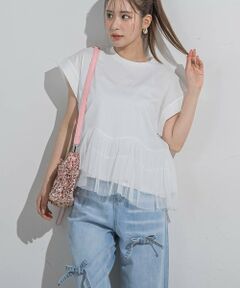 VICKY / ビッキー カットソー | 【気映えトップス】チュールドッキングトップス≪洗濯機で洗える≫