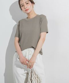 【接触冷感/遮熱機能】サラサラTシャツニット≪手洗い可能≫