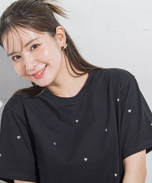 VICKY / ビッキー カットソー | ハートホットフィックスTシャツ≪手洗い可能≫ | 詳細14