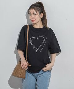 ハートプリントTシャツ≪手洗い可能≫