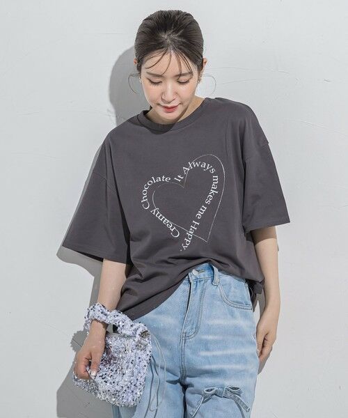 VICKY / ビッキー カットソー | ハートプリントTシャツ≪手洗い可能≫ | 詳細17