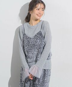 VICKY / ビッキー キャミソール・チューブトップ | ベロアスパンコールビスチェキャミソール≪手洗い可能≫