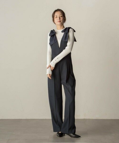 VICKY / ビッキー サロペット・オールインワン | リボンショルダーサロペット≪手洗い可能≫ | 詳細1