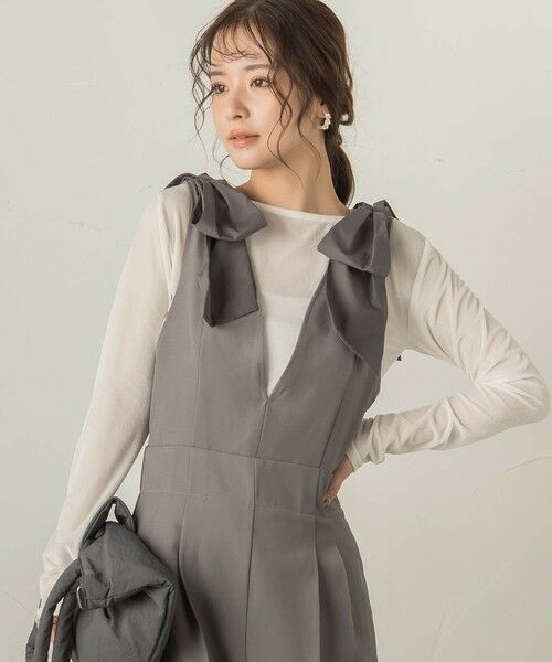 VICKY / ビッキー サロペット・オールインワン | リボンショルダーサロペット≪手洗い可能≫ | 詳細12