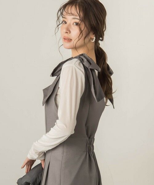 VICKY / ビッキー サロペット・オールインワン | リボンショルダーサロペット≪手洗い可能≫ | 詳細13