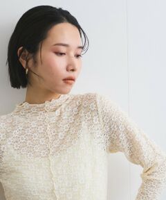 VICKY / ビッキー カットソー | 花柄ジャガードレーストップス≪手洗い可能≫