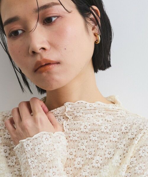 VICKY / ビッキー カットソー | 花柄ジャガードレーストップス≪手洗い可能≫ | 詳細2