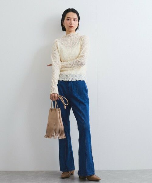 VICKY / ビッキー カットソー | 花柄ジャガードレーストップス≪手洗い可能≫ | 詳細4