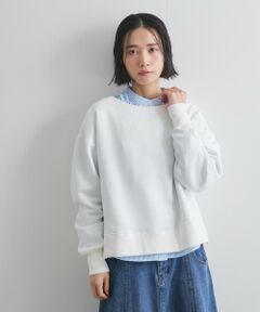 VICKY / ビッキー カットソー | ボートネック裏毛スリットプルオーバー≪手洗い可能≫