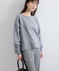 VICKY / ビッキー カットソー | ボートネック裏毛スリットプルオーバー≪手洗い可能≫