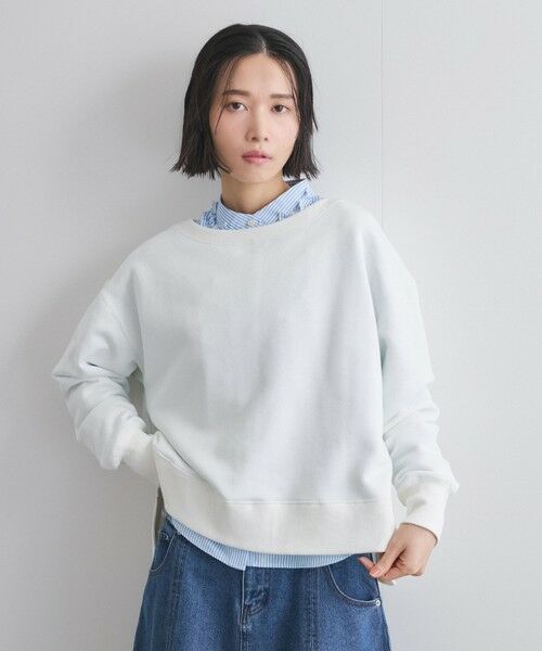 VICKY / ビッキー カットソー | ボートネック裏毛スリットプルオーバー≪手洗い可能≫ | 詳細1