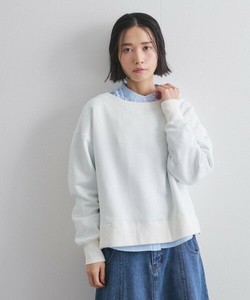 VICKY/ビッキー ボートネック裏毛スリットプルオーバー≪手洗い可能≫ オフホワイト M VICKY/ビッキー ボートネック裏毛スリットプルオーバー≪手洗い可能≫ オフホワイト M