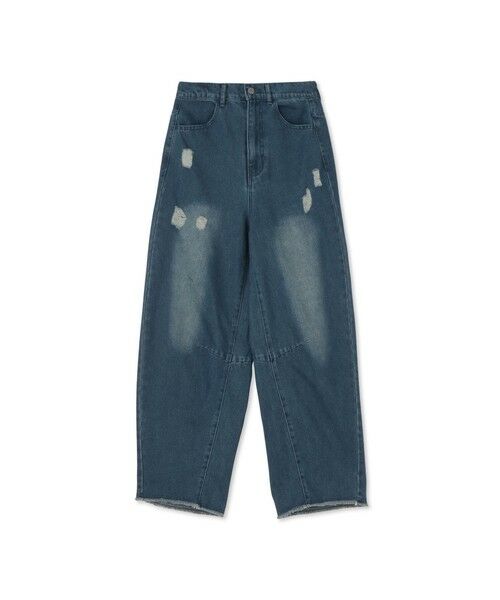 VICKY / ビッキー デニムパンツ | カーブダメージデニムパンツ≪洗濯機で洗える≫ | 詳細10