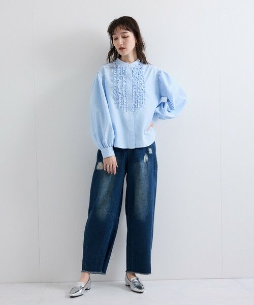 VICKY / ビッキー デニムパンツ | カーブダメージデニムパンツ≪洗濯機で洗える≫ | 詳細6