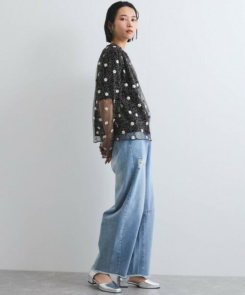 VICKY / ビッキー デニムパンツ | カーブダメージデニムパンツ≪洗濯機で洗える≫ | 詳細13