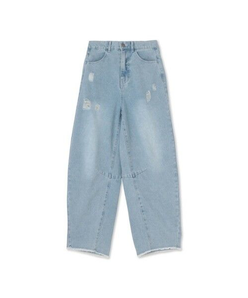 VICKY / ビッキー デニムパンツ | カーブダメージデニムパンツ≪洗濯機で洗える≫ | 詳細14