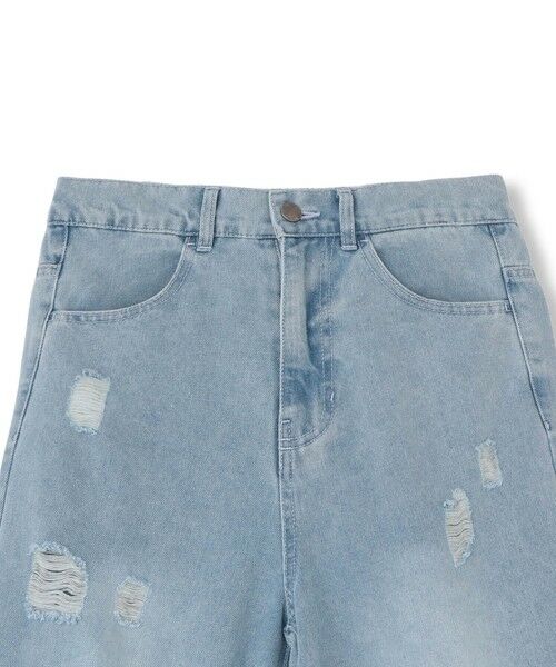 VICKY / ビッキー デニムパンツ | カーブダメージデニムパンツ≪洗濯機で洗える≫ | 詳細15