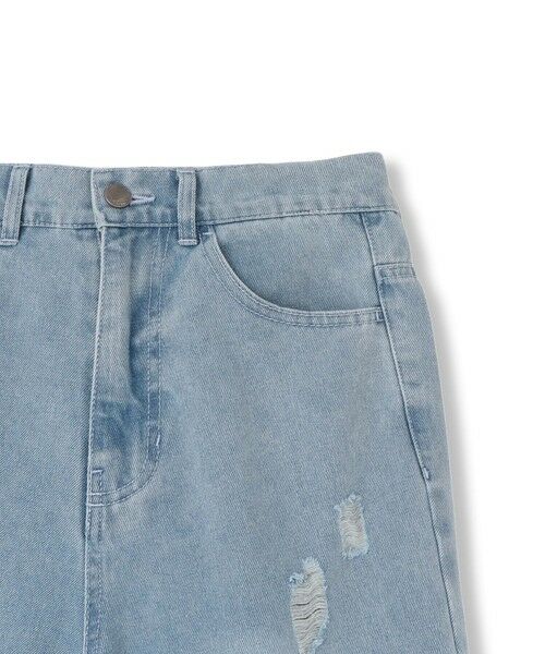 VICKY / ビッキー デニムパンツ | カーブダメージデニムパンツ≪洗濯機で洗える≫ | 詳細18