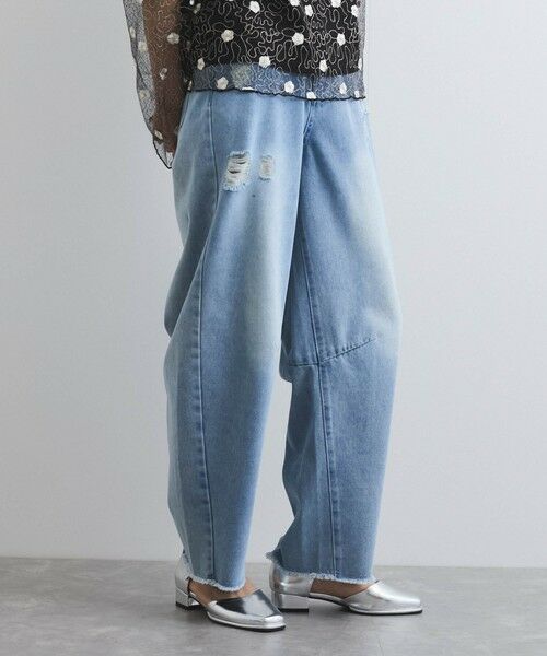 VICKY / ビッキー デニムパンツ | カーブダメージデニムパンツ≪洗濯機で洗える≫ | 詳細11