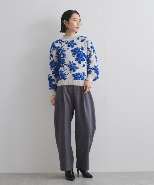 VICKY / ビッキー ニット・セーター | フラワーモールジャカードモックネックニット | 詳細7