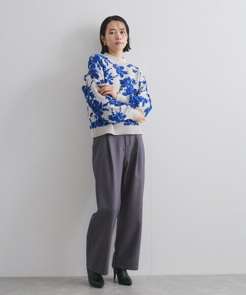 VICKY / ビッキー ニット・セーター | フラワーモールジャカードモックネックニット | 詳細9