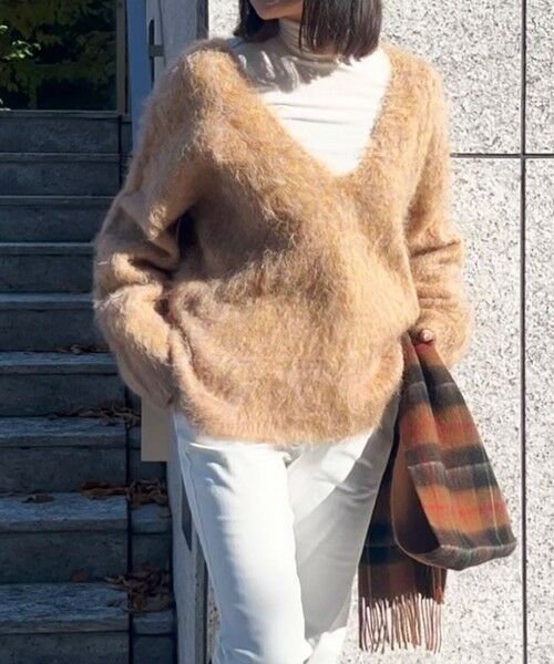 VICKY / ビッキー ニット・セーター | ブークレシャギーニットVネックプルオーバー≪手洗い可能≫ | 詳細8