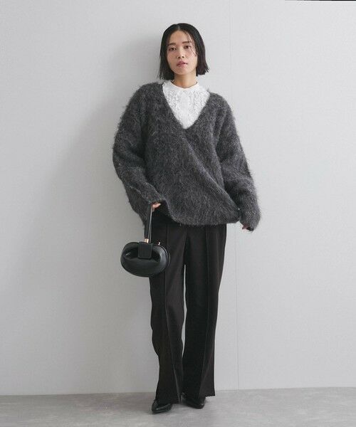 VICKY / ビッキー ニット・セーター | ブークレシャギーニットVネックプルオーバー≪手洗い可能≫ | 詳細14