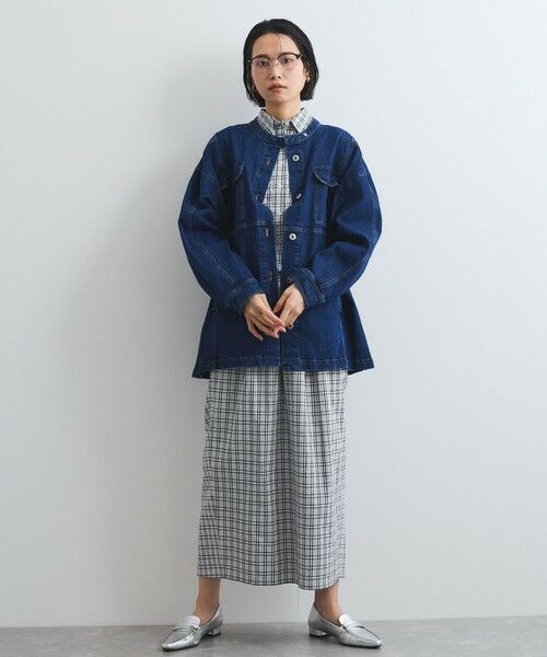 VICKY / ビッキー テーラードジャケット | ストレッチデニムチュニックジャケット≪手洗い可能≫ | 詳細7