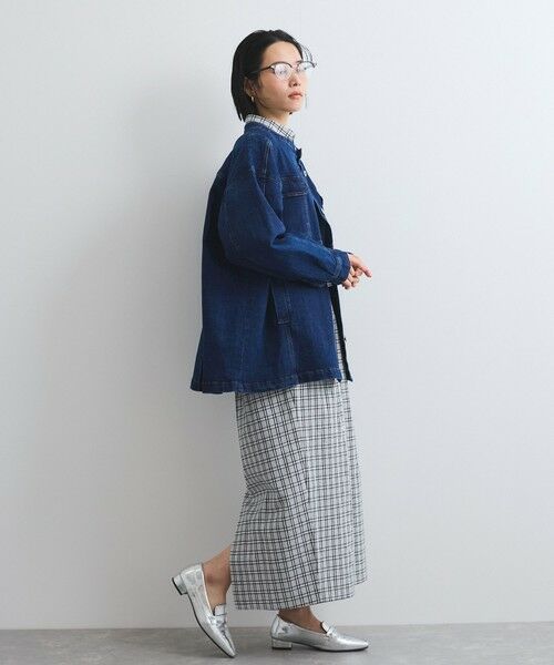 VICKY / ビッキー テーラードジャケット | ストレッチデニムチュニックジャケット≪手洗い可能≫ | 詳細8