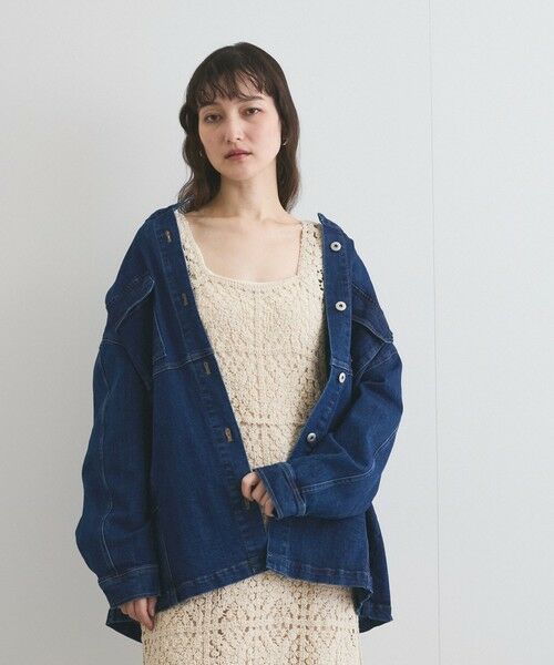 VICKY / ビッキー テーラードジャケット | ストレッチデニムチュニックジャケット≪手洗い可能≫ | 詳細20
