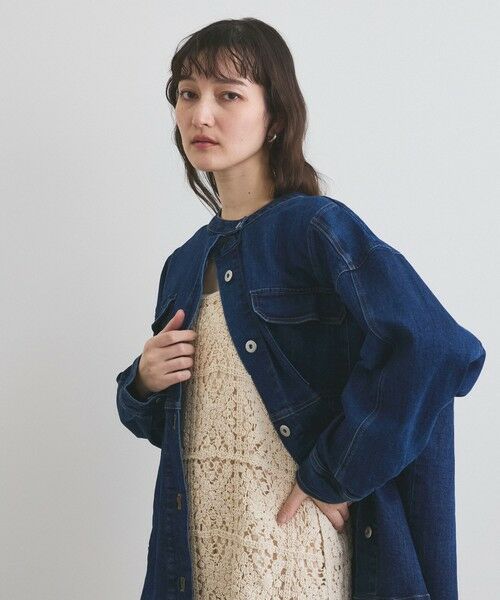 VICKY / ビッキー テーラードジャケット | ストレッチデニムチュニックジャケット≪手洗い可能≫ | 詳細24