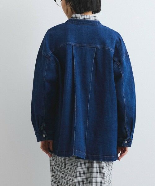 VICKY / ビッキー テーラードジャケット | ストレッチデニムチュニックジャケット≪手洗い可能≫ | 詳細2