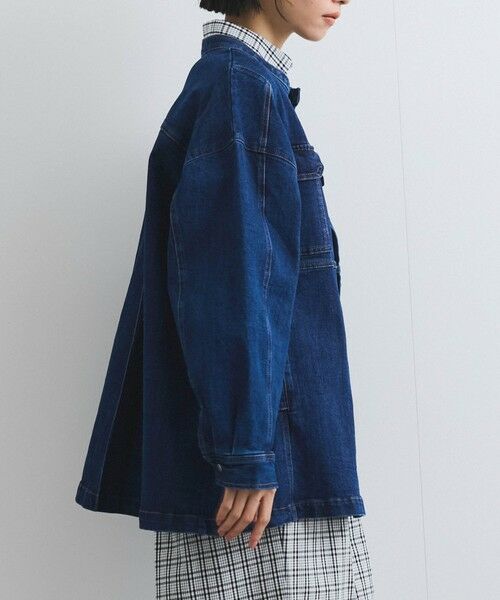 VICKY / ビッキー テーラードジャケット | ストレッチデニムチュニックジャケット≪手洗い可能≫ | 詳細3
