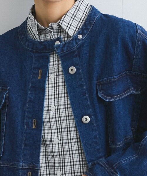 VICKY / ビッキー テーラードジャケット | ストレッチデニムチュニックジャケット≪手洗い可能≫ | 詳細4