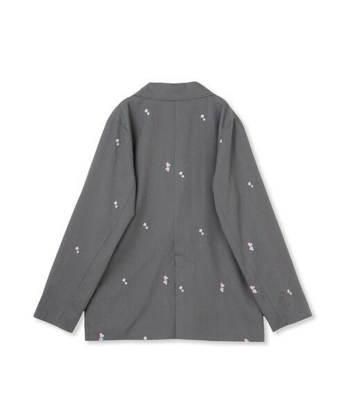 VICKY / ビッキー テーラードジャケット | ツイルフラワー刺繍ジャケット≪手洗い可能≫ | 詳細16