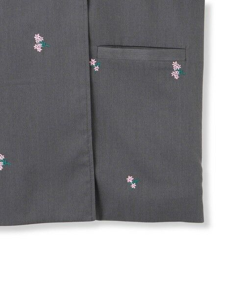 VICKY / ビッキー テーラードジャケット | ツイルフラワー刺繍ジャケット≪手洗い可能≫ | 詳細20