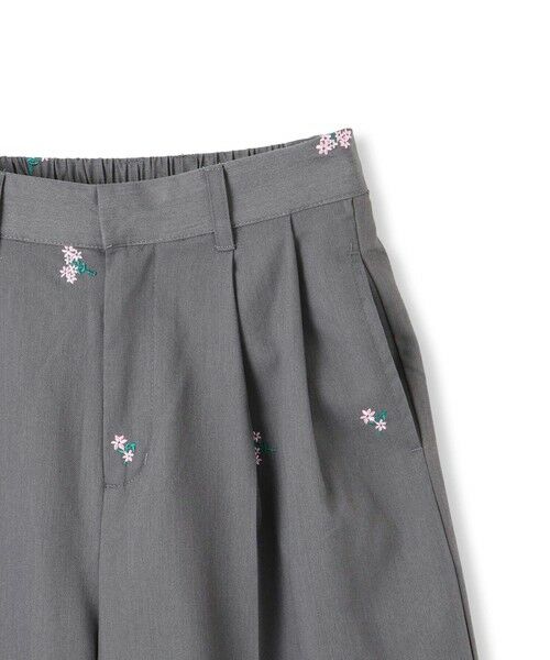 VICKY / ビッキー その他パンツ | ツイルフラワー刺繍タックパンツ≪手洗い可能≫ | 詳細9