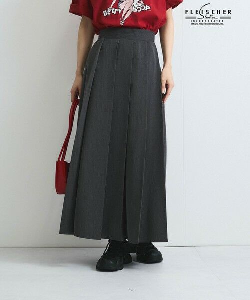 VICKY/ビッキー ツイルプリーツスカート≪手洗い可能≫ チャコールグレー M VICKY/ビッキー ツイルプリーツスカート≪手洗い可能≫ チャコールグレー M