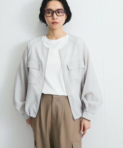 VICKY / ビッキー テーラードジャケット | メッシュZIPブルゾン≪手洗い可能≫ | 詳細1