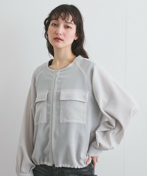 VICKY / ビッキー テーラードジャケット | メッシュZIPブルゾン≪手洗い可能≫ | 詳細5