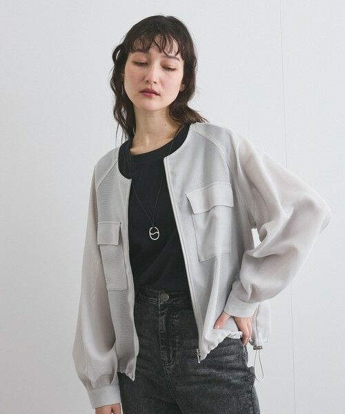 VICKY / ビッキー テーラードジャケット | メッシュZIPブルゾン≪手洗い可能≫ | 詳細7