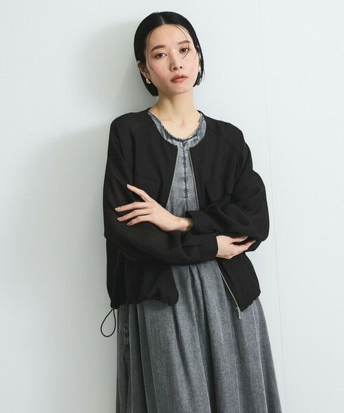 VICKY / ビッキー テーラードジャケット | メッシュZIPブルゾン≪手洗い可能≫ | 詳細20