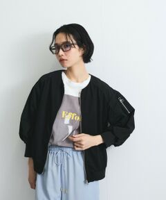 VICKY / ビッキー テーラードジャケット | ジャージ切替ブルゾン≪手洗い可能≫