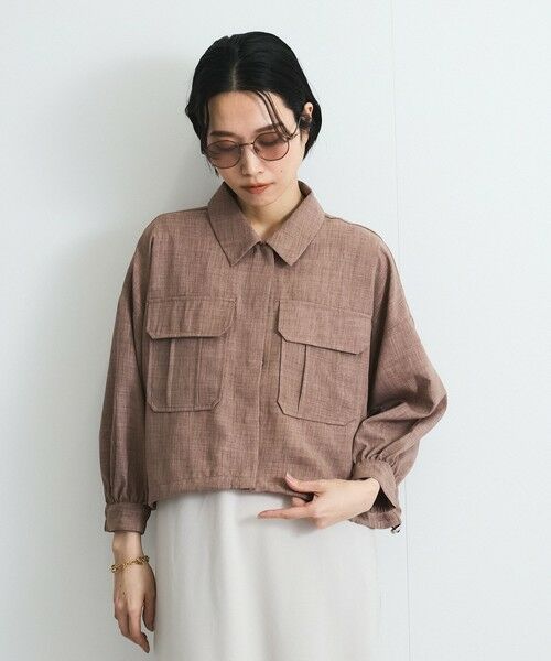 VICKY / ビッキー テーラードジャケット | リネンライクワッシャージャケット≪手洗い可能≫ | 詳細1