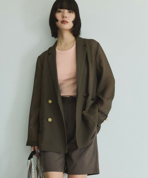 VICKY / ビッキー テーラードジャケット | メッシュダブルテーラージャケット≪手洗い可能≫ | 詳細5