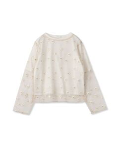 VICKY / ビッキー カットソー | フラワー刺繍メッシュアンサンブル≪手洗い可能≫