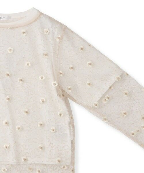 VICKY / ビッキー カットソー | フラワー刺繍メッシュアンサンブル≪手洗い可能≫ | 詳細3
