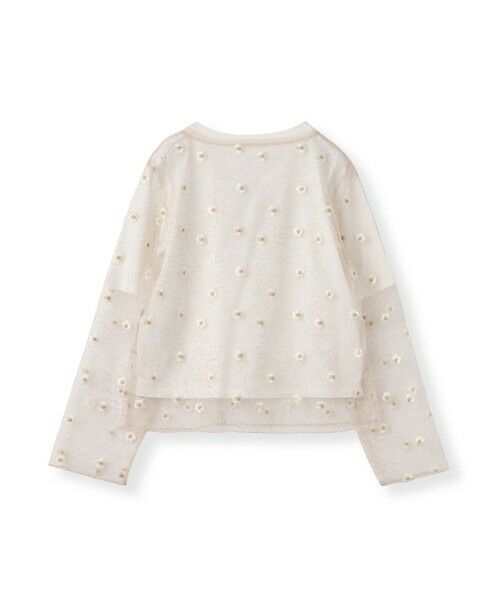 VICKY / ビッキー カットソー | フラワー刺繍メッシュアンサンブル≪手洗い可能≫ | 詳細1