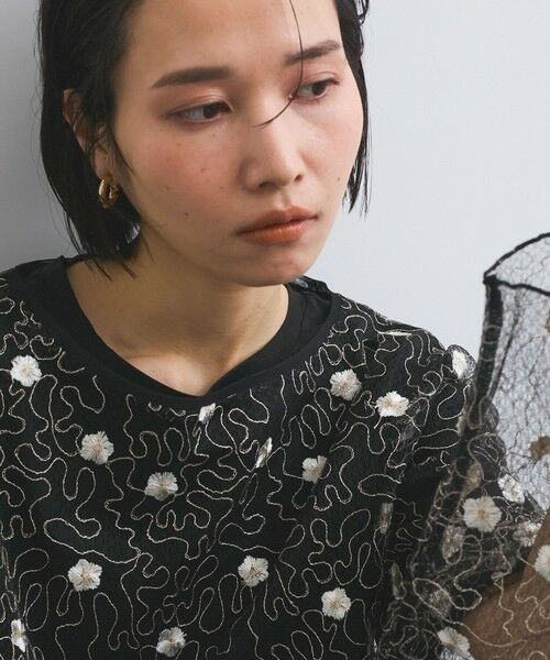 VICKY / ビッキー カットソー | フラワー刺繍メッシュアンサンブル≪手洗い可能≫ | 詳細8