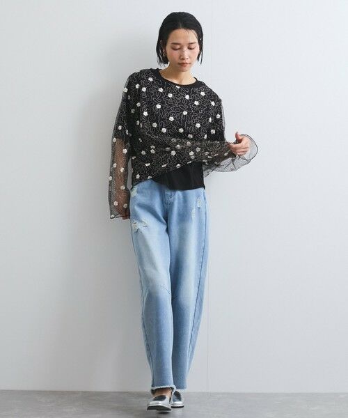 VICKY / ビッキー カットソー | フラワー刺繍メッシュアンサンブル≪手洗い可能≫ | 詳細11